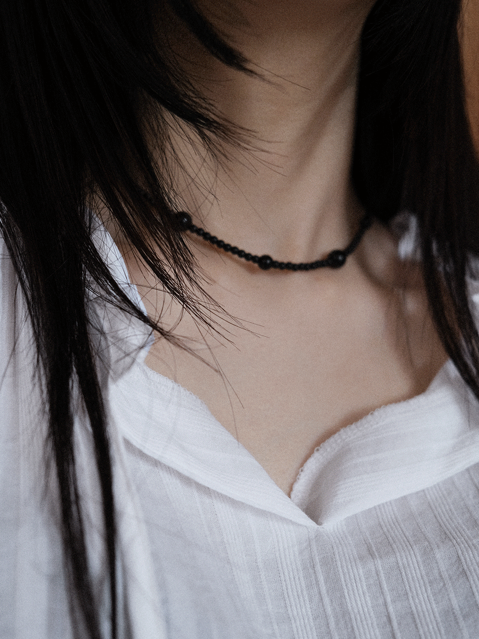 black ball necklace